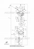 CARBURATEUR pour Yamaha F13.5A Electric Starter, Tiller Handle, Manual Tilt, Shaft 20