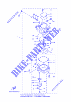 CARBURATEUR pour Yamaha F15A Electric Starter, Tiller Handle, Manual Tilt, Shaft 15