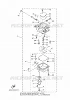 CARBURATEUR pour Yamaha F15A Manual Starter, Tiller Handle, Manual Tilt, Shaft 15