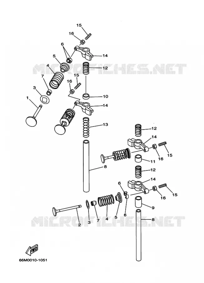 SOUPAPE Yamaha OUTBOARD ENGINES 15hp (11.0kW) 2003 F15  F15AEHS