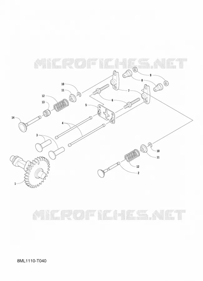 ARBRE A CAMES ET SOUPAPES Yamaha snowmobiles 200 2018 SNOSCOOT  SXR200