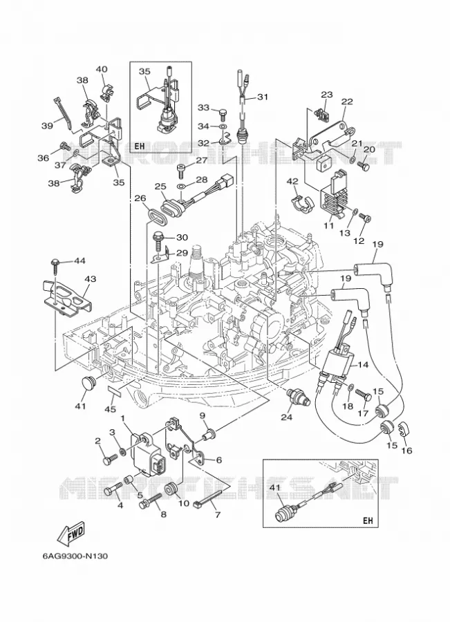 PARTIE ELECTRIQUE 1 Yamaha OUTBOARD ENGINES 15hp (11.0kW) 2014 F15  F15CMHS