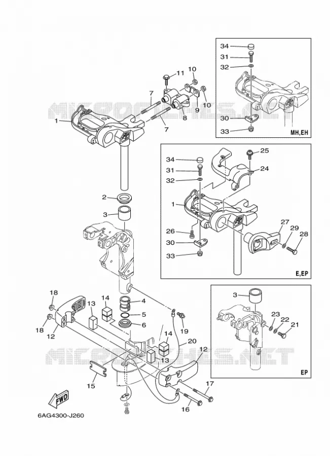 SUPPORT 3 Yamaha OUTBOARD ENGINES 15hp (11.0kW) 2014 F15  F15CMHS