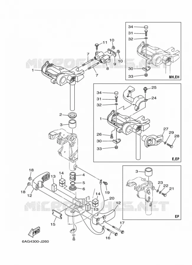 SUPPORT 3 Yamaha OUTBOARD ENGINES 15hp (11.0kW) 2014 F15  F15CMHS