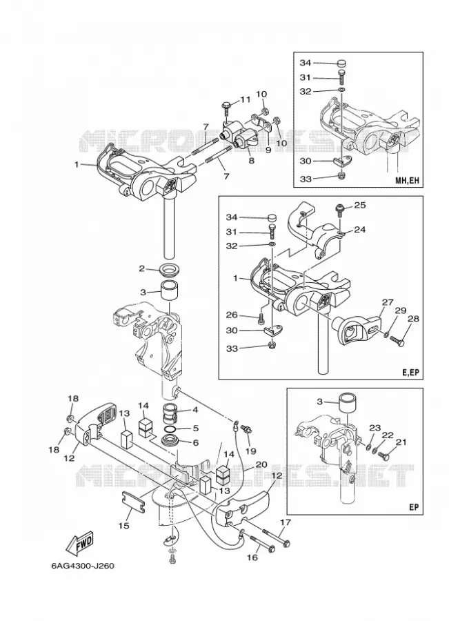 SUPPORT 3 Yamaha OUTBOARD ENGINES 15hp (11.0kW) 2014 F15  F15CES