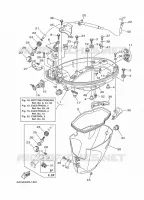 CAPOT INFERIEUR pour Yamaha F15C Electric Starter, Remote Control, Manual Tilt, Shaft 20