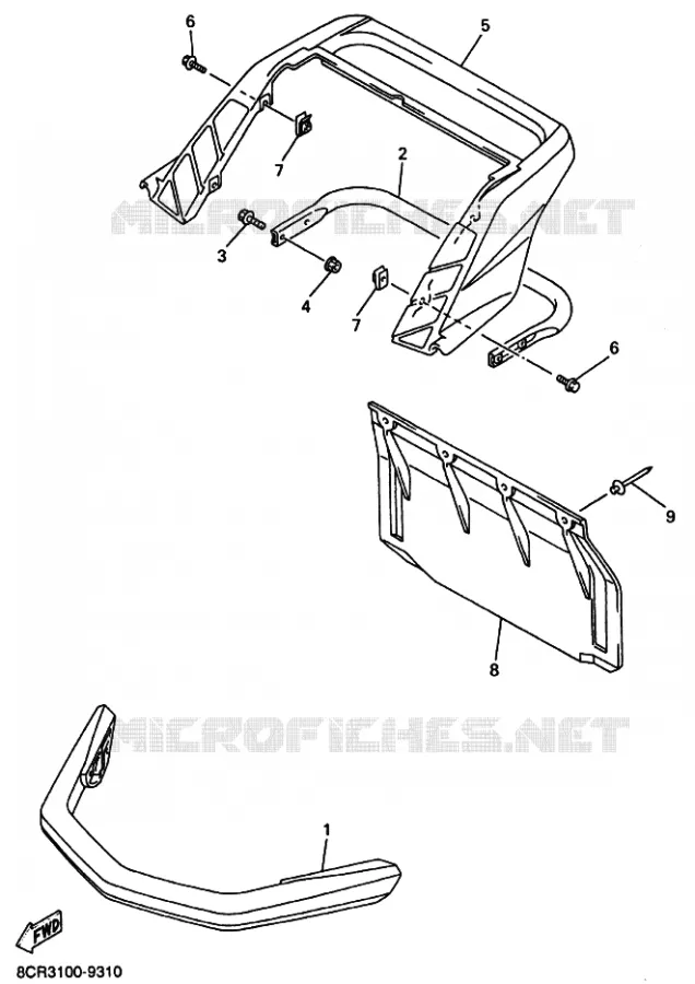 BUMPER Yamaha snowmobiles 500 1999 VMAX  VX500SX
