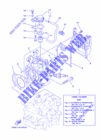 CYLINDRE / CARTER MOTEUR 1 pour Yamaha F2.5A Manual Starter, Tiller Handle, Manual Tilt, Shaft 15