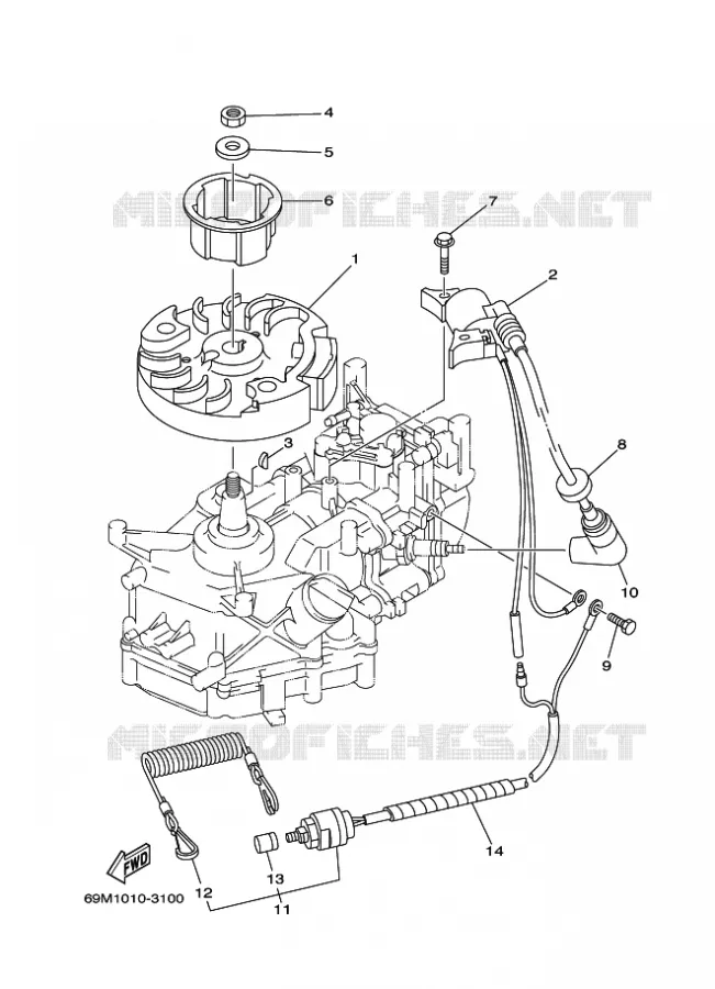ALLUMAGE Yamaha OUTBOARD ENGINES 2.5hp (1.8kW) 2012 F2.5  F2.5AMHS