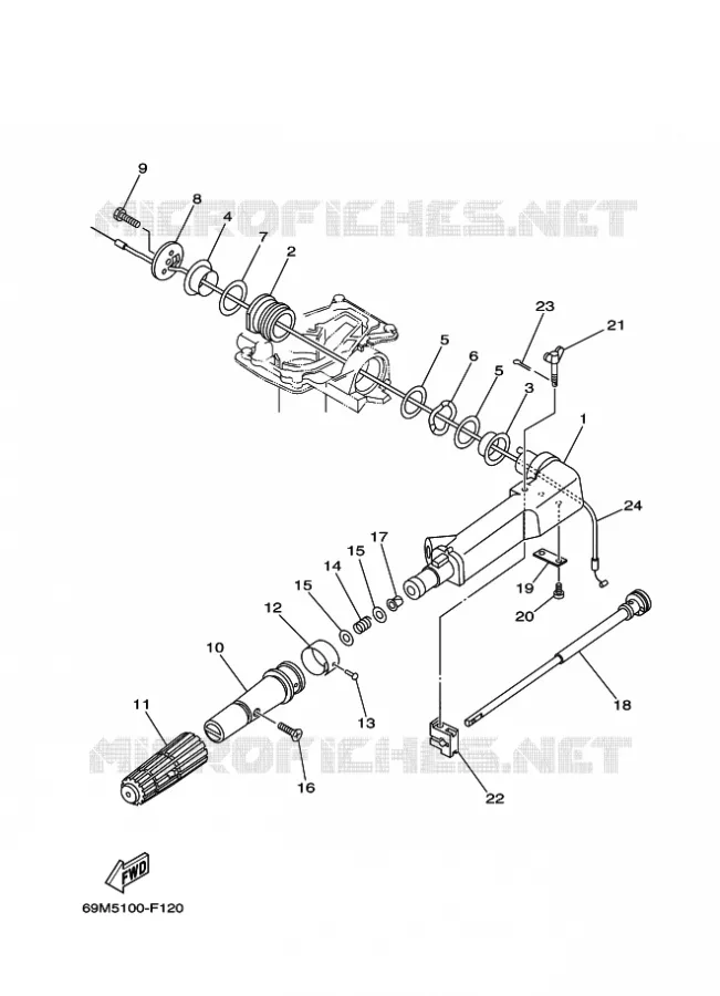 DIRECTION Yamaha OUTBOARD ENGINES 2.5hp (1.8kW) 2012 F2.5  F2.5AMHL