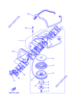 DEMARREUR pour Yamaha F2.5A Manual Starter, Tiller Handle, Manual Tilt, Shaft 15