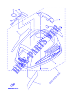 CARENAGE SUPERIEUR pour Yamaha F2.5A Manual Starter, Tiller Handle, Manual Tilt, Shaft 15