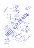 CARBURATEUR pour Yamaha F2.5A Manual Starter, Tiller Handle, Manual Tilt, Shaft 20