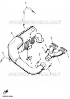 ECHAPPEMENT pour Yamaha VK540 III de 1992