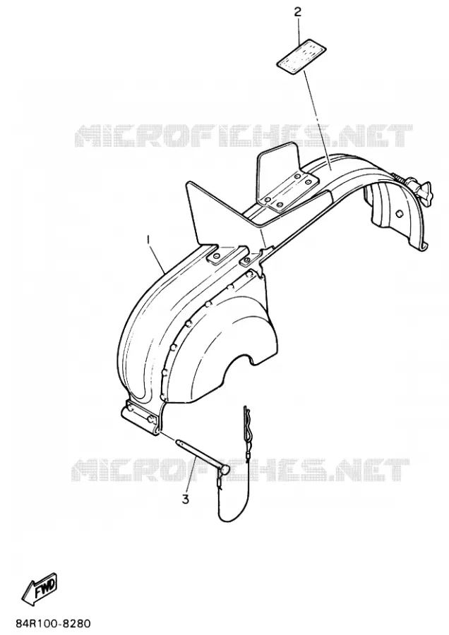 PROTECTION ET BOITE DE RANGEMENT Yamaha snowmobiles 540 1989 VIKING  VK540