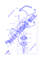 DEMARREUR pour Yamaha F2.5A Manual Starter, Tiller Handle, Manual Tilt, Shaft 20