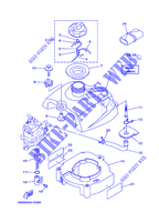 CARBURATEUR pour Yamaha F2.5A Manual Starter, Tiller Handle, Manual Tilt, Shaft 15