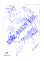 CARENAGE SUPERIEUR pour Yamaha F2.5M Manual Starter, Tiller Handle, Manual Tilt, Shaft 15