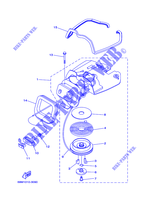 DEMARREUR pour Yamaha F2.5M Manual Starter, Tiller Handle, Manual Tilt, Shaft 15