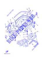 CAPOT INFERIEUR pour Yamaha F2.5M Manual Starter, Tiller Handle, Manual Tilt, Shaft 20