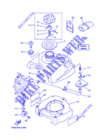 CARBURATEUR pour Yamaha F2.5M Manual Starter, Tiller Handle, Manual Tilt, Shaft 20