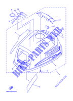 CARENAGE SUPERIEUR pour Yamaha F2.5M Manual Starter, Tiller Handle, Manual Tilt, Shaft 20