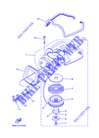 DEMARREUR pour Yamaha F2.5M Manual Starter, Tiller Handle, Manual Tilt, Shaft 20