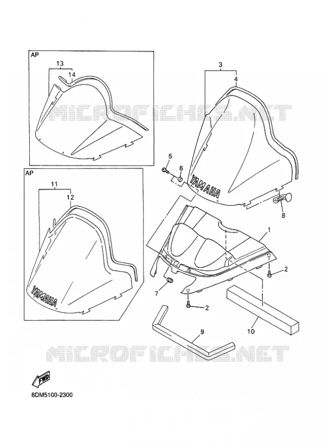 PARE BRISE Yamaha snowmobiles 700 2003 VENTURE  VT700
