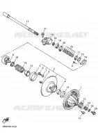 POULIE SECONDAIRE pour Yamaha VMAX-4 ST de 1994