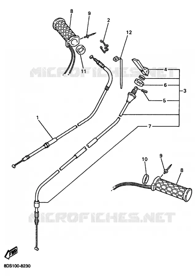 CABLE DE COMMANDE Yamaha snowmobiles 700 2000 VMAX  VX700