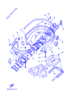 CAPOT INFERIEUR pour Yamaha F2.5M Manual Start, Manual Tilt, Tiller Control, Shaft 15