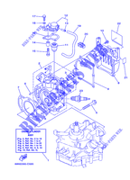 CYLINDRE / CARTER MOTEUR 1 pour Yamaha F2.5M Manual Start, Manual Tilt, Tiller Control, Shaft 15