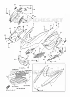 COUVERCLE CARROSSERIE AVANT pour Yamaha APEX ER de 2010