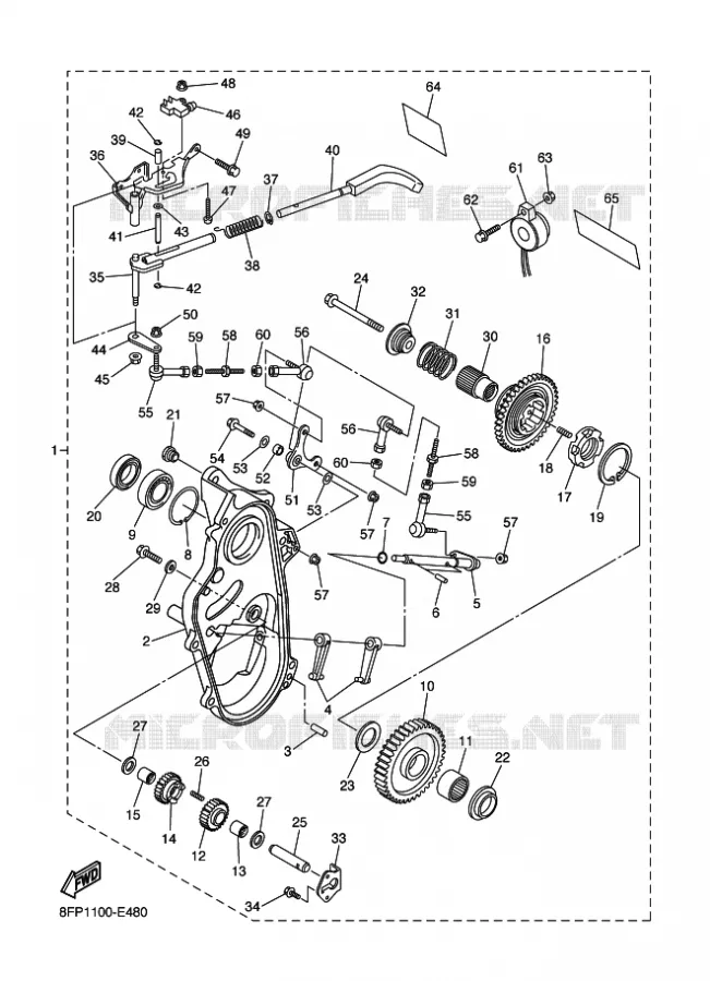 PIECES OPTIONNELLES MARCHE ARRIERE KIT  Yamaha snowmobiles 1000 2008 APEX MOUNTAIN  RX10MS