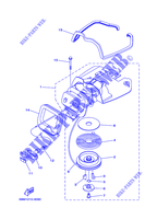 DEMARREUR pour Yamaha F2.5A Manual Starter, Tiller Handle, Manual Tilt, Shaft 20