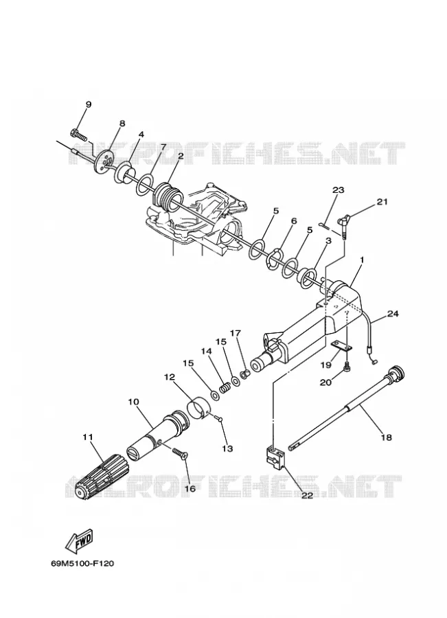 DIRECTION Yamaha OUTBOARD ENGINES 2.5hp (1.8kW) 2012 F2.5  F2.5AMHL