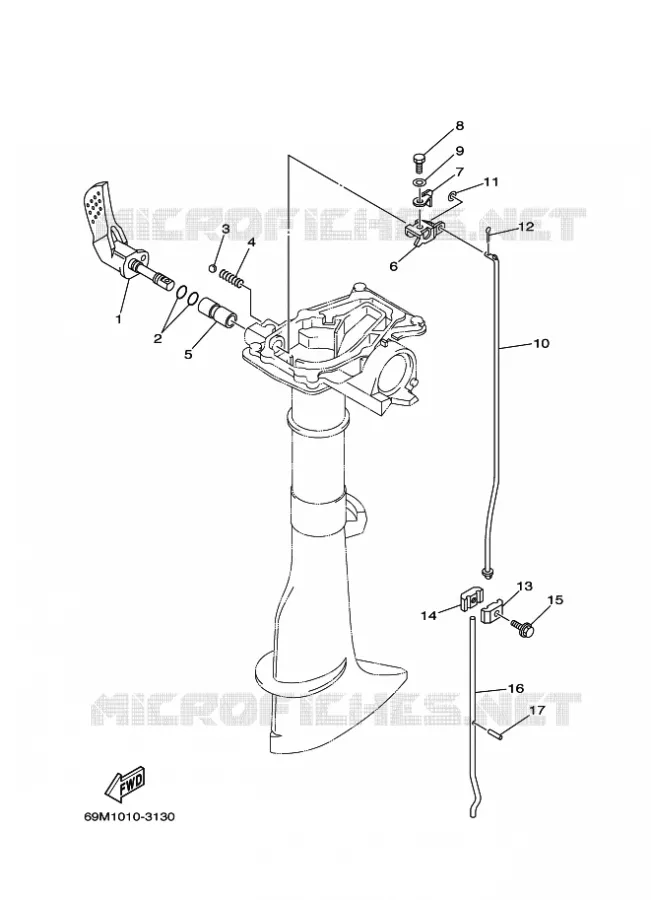 COMMANDE D'ACCELERATEUR Yamaha OUTBOARD ENGINES 2.5hp (1.8kW) 2012 F2.5  F2.5AMHS
