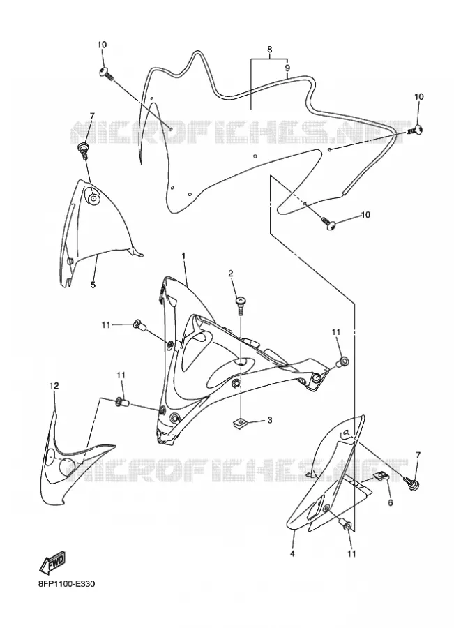 PARE BRISE Yamaha snowmobiles 1000 2006 APEX  RX10
