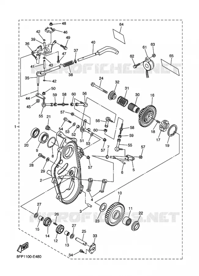 PIECES OPTIONNELLES MARCHE ARRIERE KIT  Yamaha snowmobiles 1000 2007 APEX  RX10S