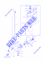 BOITIER D'HELICE ET TRANSMISSION 2 pour Yamaha F2.5B Manual Starter, Tiller Handle, Shaft 15