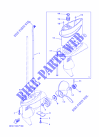 BOITIER D'HELICE ET TRANSMISSION 2 pour Yamaha F2.5B Manual Starter, Tiller Handle, Shaft 20