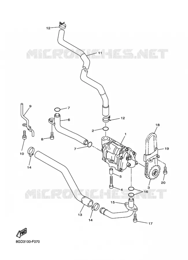 POMPE A HUILE Yamaha snowmobiles 1000 2007 APEX  RX10STGT