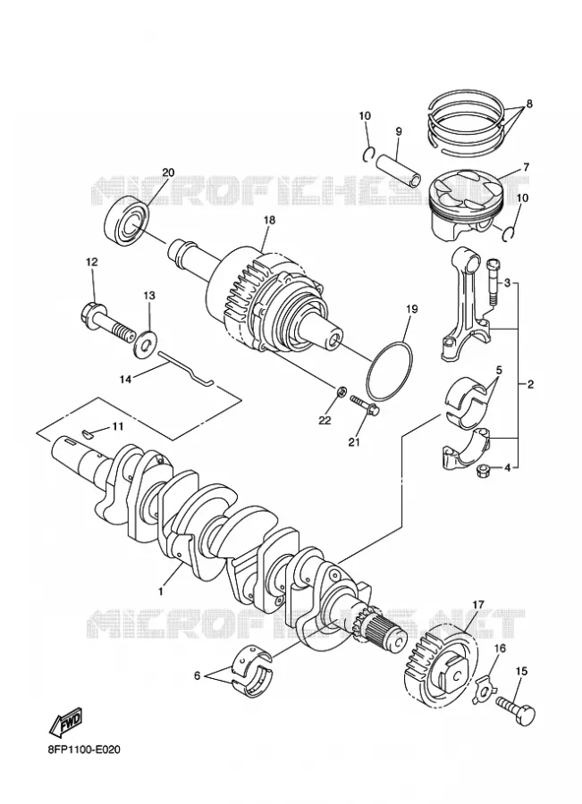 VILEBREQUIN / PISTON Yamaha snowmobiles 1000 2007 APEX  RX10STGT