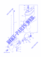 BOITIER D'HELICE ET TRANSMISSION 2 pour Yamaha F2.5B Manual Starter, Tiller Handle, Manual Tilt, Shaft 15
