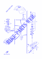 PIECES D'ENTRETIEN pour Yamaha F2.5B Manual Starter, Tiller Handle, Manual Tilt, Shaft 20