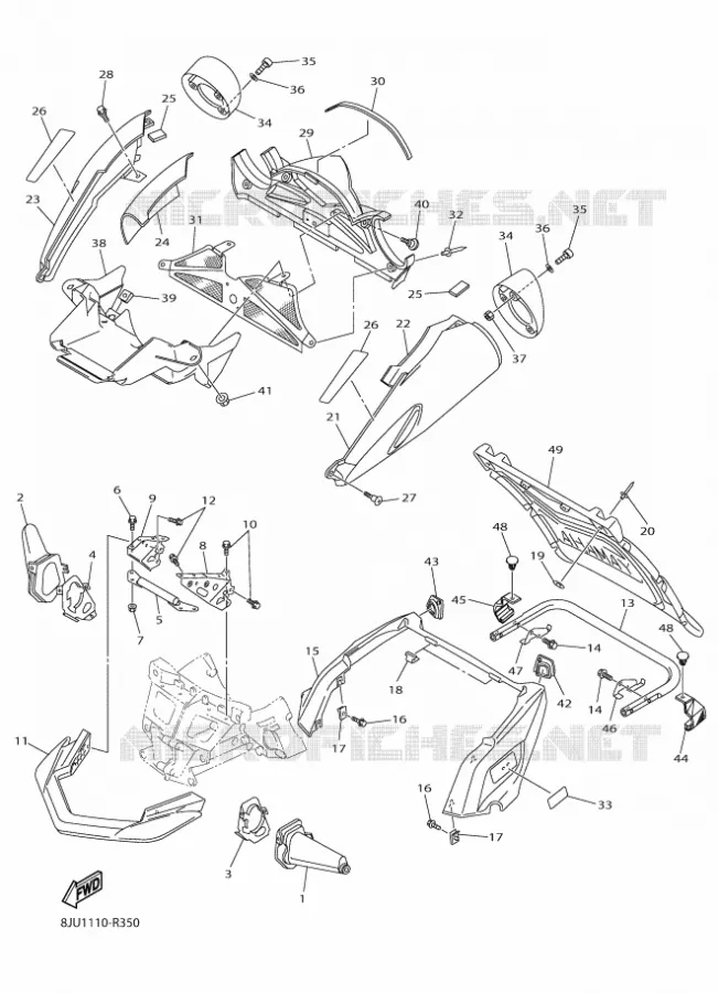BUMPER Yamaha snowmobiles 1000 2018 RS VECTOR  RS10R