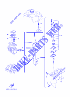 PIECES D'ENTRETIEN pour Yamaha F2.5B Manual Starter, Tiller Handle, Shaft 20