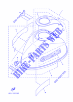 CARENAGE SUPERIEUR pour Yamaha F2.5B Manual Starter, Tiller Handle, Manual Tilt, Shaft 15