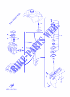 PIECES D'ENTRETIEN pour Yamaha F2.5B Manual Starter, Tiller Handle, Manual Tilt, Shaft 15