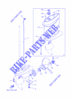 BOITIER D'HELICE ET TRANSMISSION 2 pour Yamaha F2.5B Manual Starter, Tiller Handle, Manual Tilt, Shaft 20